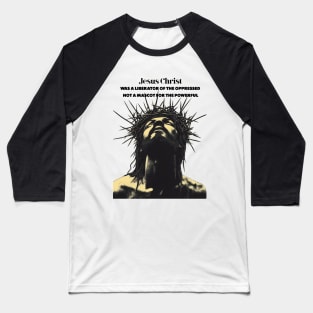 Jesus Christ: Black Jesus Christian Lord and Savior No. 4 Baseball T-Shirt